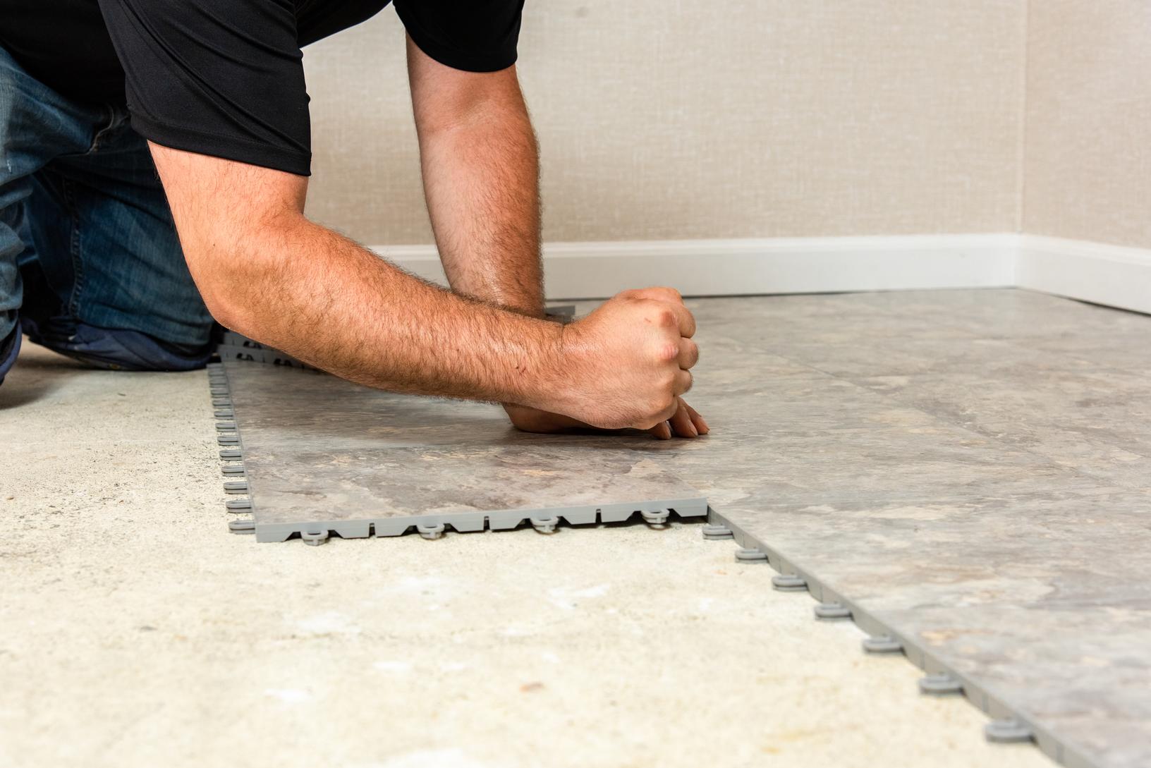 Basement Flooring in a home in Lexington, Massachusetts & New Hampshire